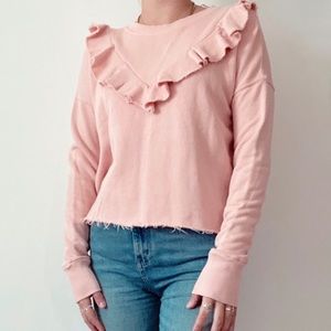 New with tags free people ruffle sweatshirt